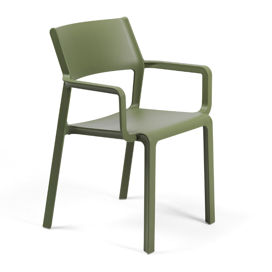 NARDI TRILL ARMCHAIR Zöld minimalista Műanyag kültéri szék