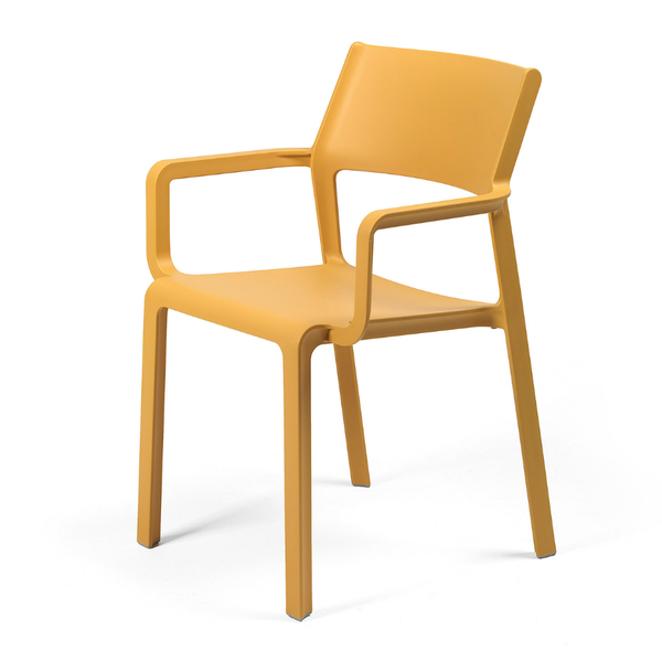 NARDI TRILL ARMCHAIR Sárga minimalista Műanyag kültéri szék