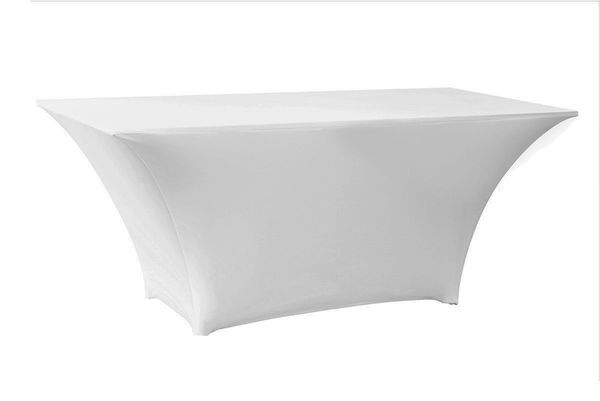 DL TABLE SPANDEX 183x76 Fehér klasszikus Konferencia, bankett spandex huzat