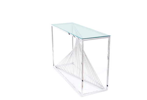 SI FLOW Ezüst design, modern Konzol asztal