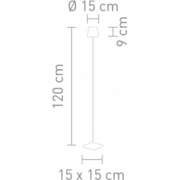 OS BELL Zöld minimalista Kültéri állólámpa