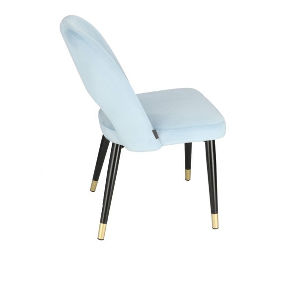 DL FANNY STEEL Kék design, elegáns Kárpitos beltéri szék