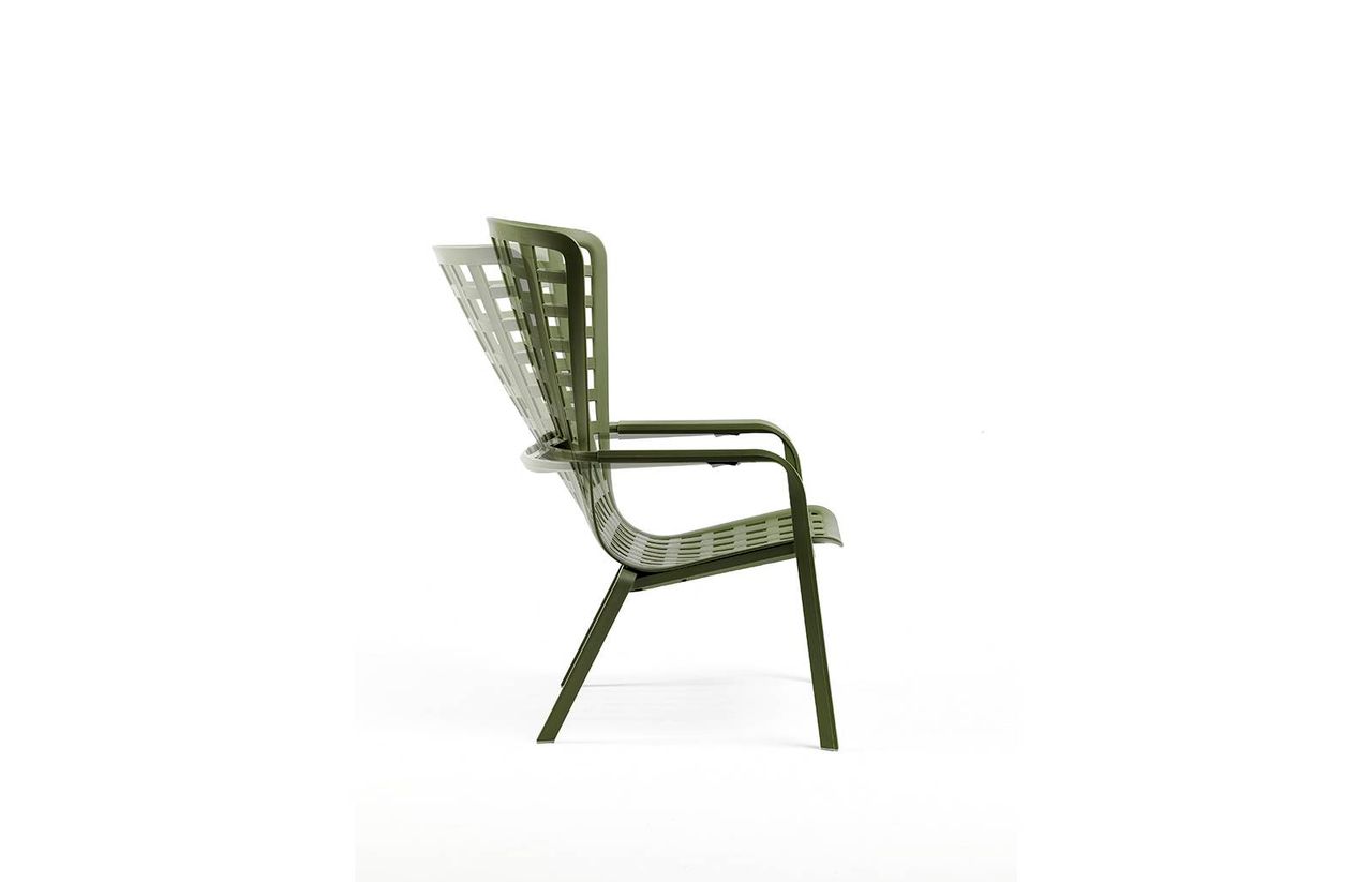 NARDI FOLIO Zöld vintage Műanyag kültéri szék