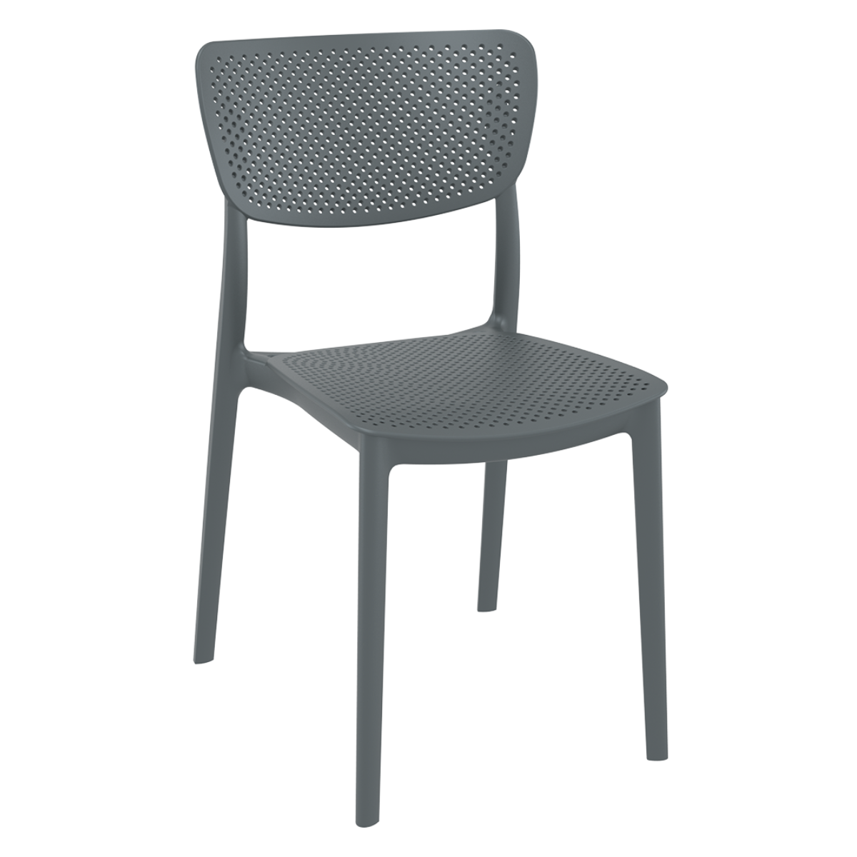 ST LUCY Szürke design Műanyag kültéri szék