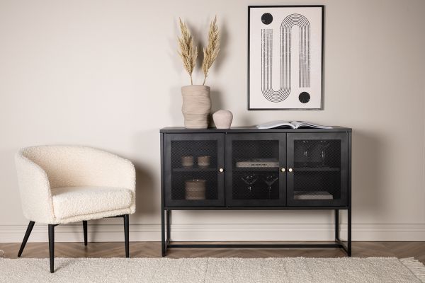 VD MILA Fekete design Konzolasztal