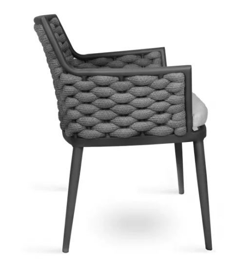 DL TIGER Szürke modern Fém kültéri szék