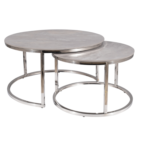 SI AREZZO Ezüst design Dohányzóasztal