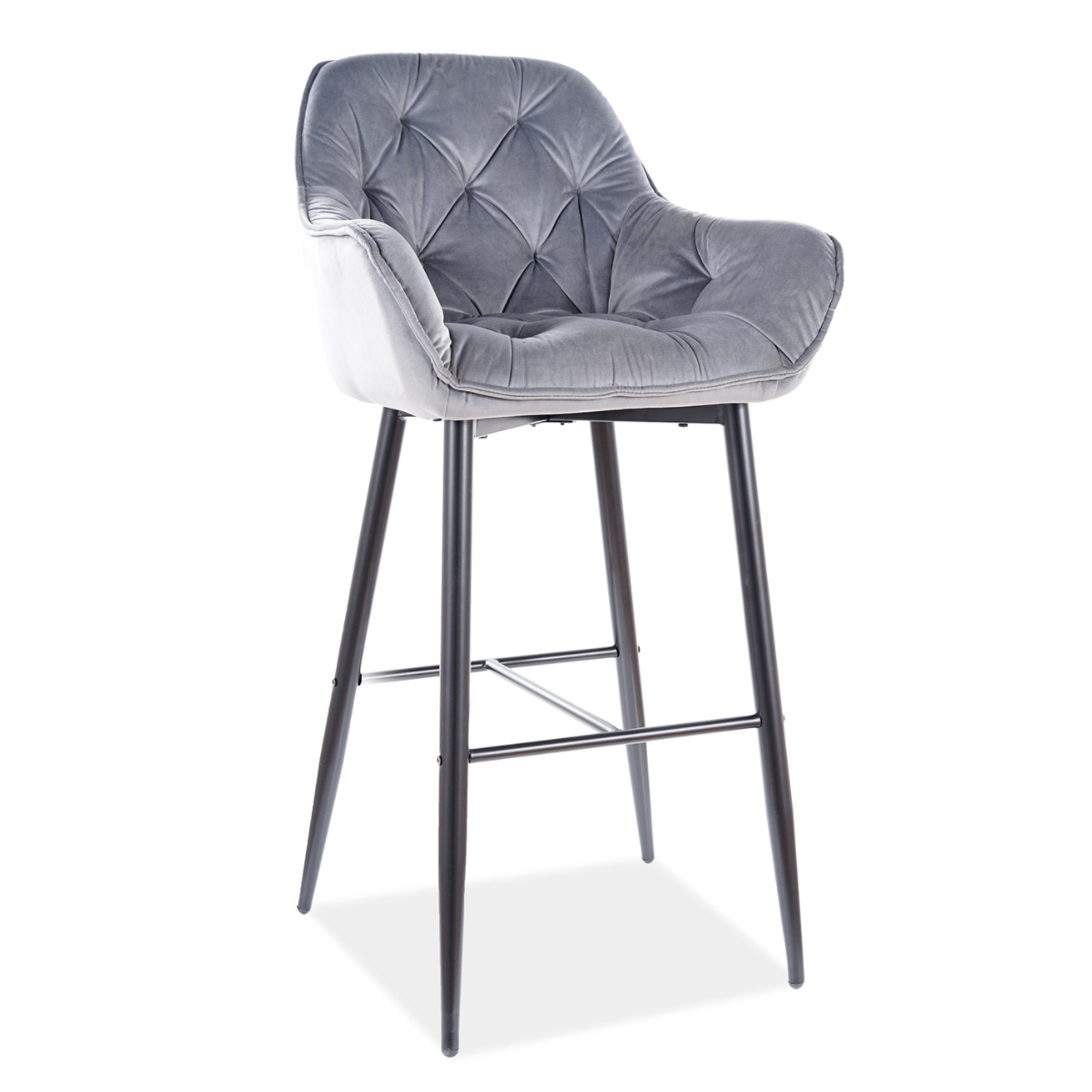 SI CHERRY VELVET 105 Szürke design Kárpitos beltéri bárszék