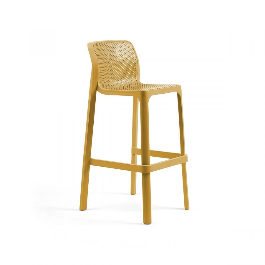 NARDI NET STOOL Több színben minimalista Műanyag kültéri bárszék