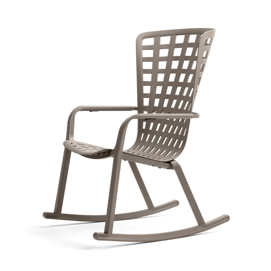 NARDI FOLIO ROCKING Taupe design Műanyag kültéri szék