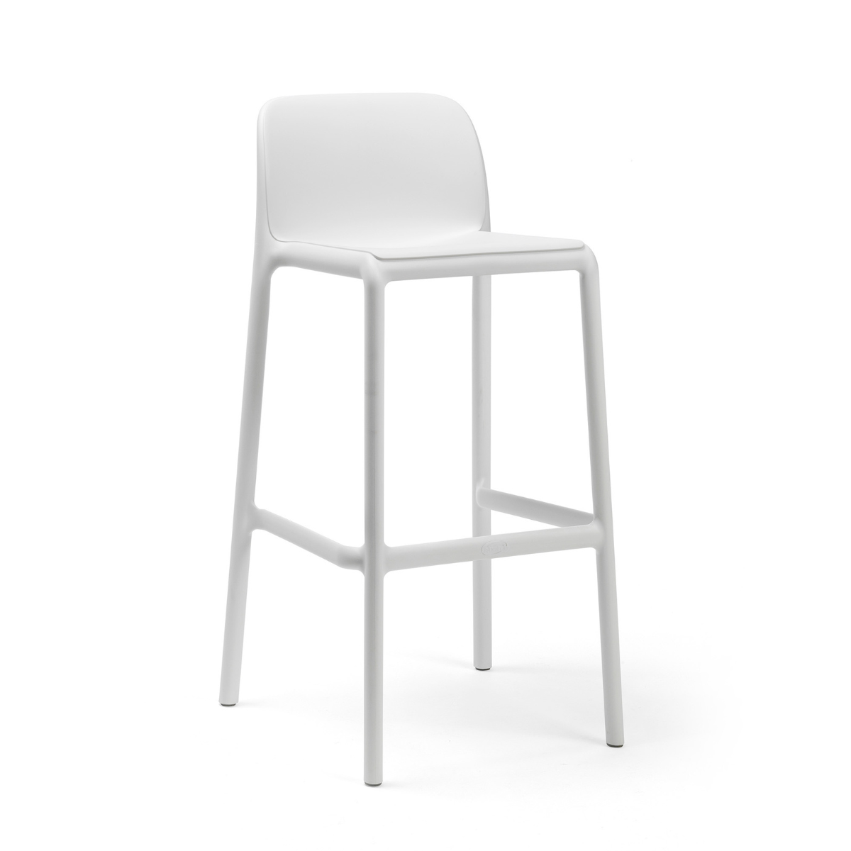 NARDI FARO Fehér design Műanyag kültéri bárszék