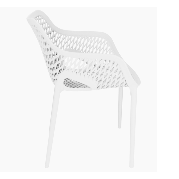 DL BAI Fehér modern Műanyag kültéri szék