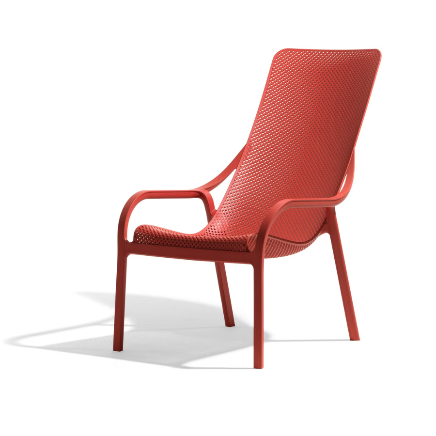 NARDI NET LOUNGE Piros design Műanyag kültéri szék