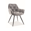 DSI CHERRY Szürke design, elegáns Kárpitos beltéri szék