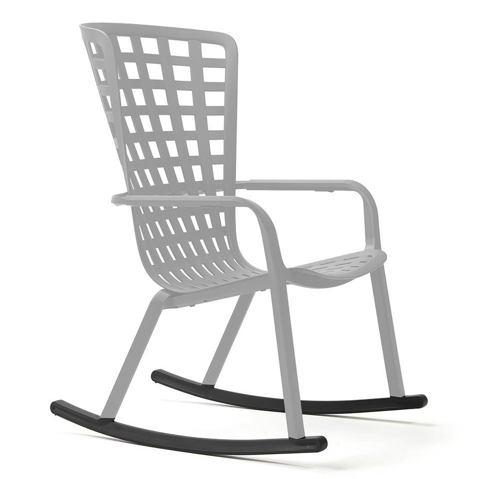 NARDI FOLIO Fekete minimalista Műanyag kültéri szék