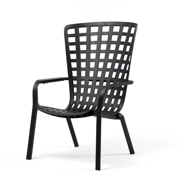 NARDI FOLIO Szürke design Műanyag kültéri szék