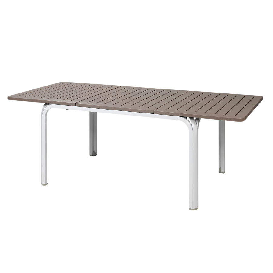 NARDI ALLORO 140-210 EXT Fehér, Taupe modern Étkezőasztal