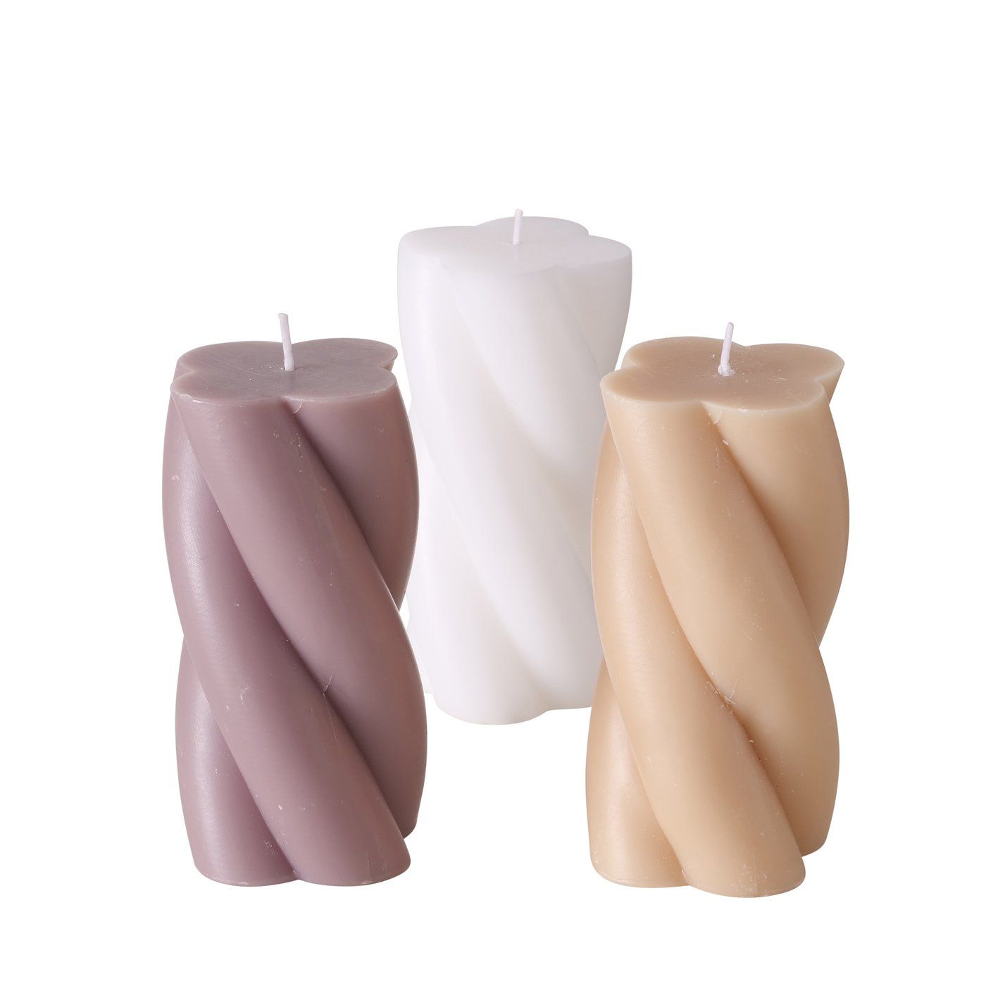 B TWISTER CANDLE SZETT Több színben modern Asztali dekoráció