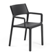 NARDI TRILL ARMCHAIR Fekete minimalista Műanyag kültéri szék