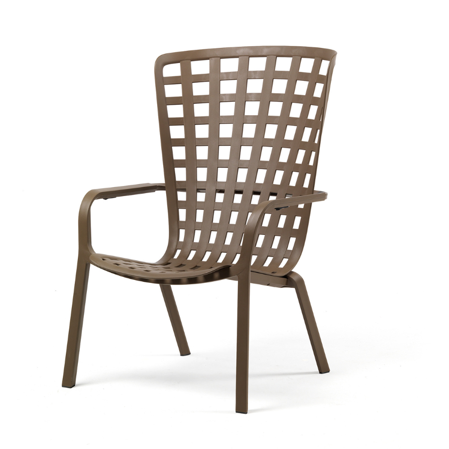 NARDI FOLIO Barna design Műanyag kültéri szék