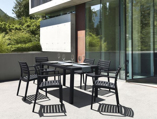 ST ARTEMIS Fekete design Műanyag kültéri szék