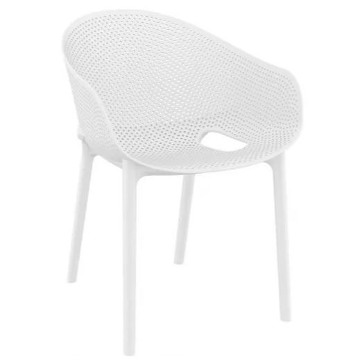 ST RAIN PRO Fehér minimalista Műanyag kültéri szék