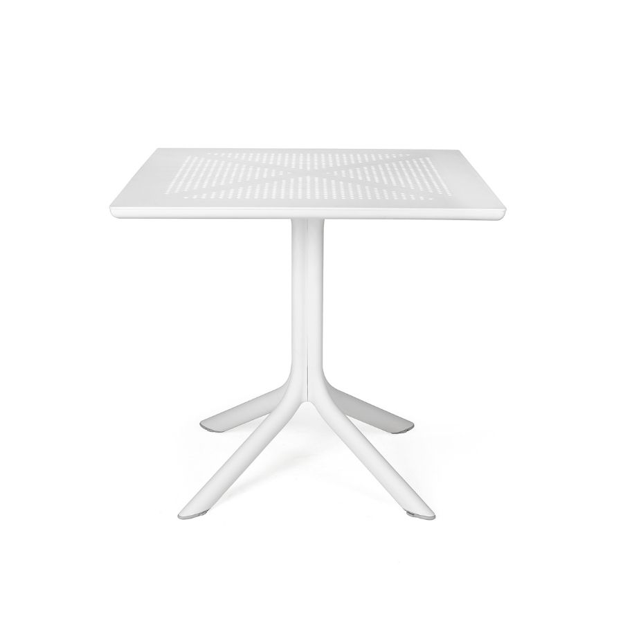 NARDI CLIP 80 Fehér minimalista Kültéri komplett asztal