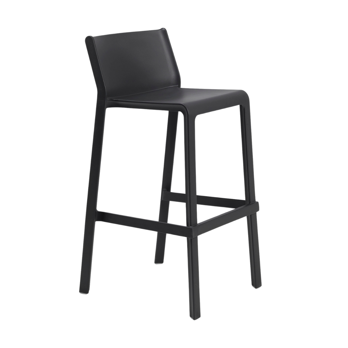 NARDI TRILL STOOL Fekete design Műanyag kültéri bárszék