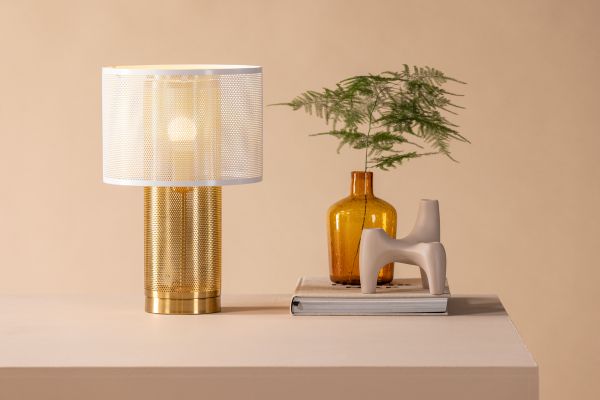 VD GINA Fehér, Arany design Beltéri asztali lámpa