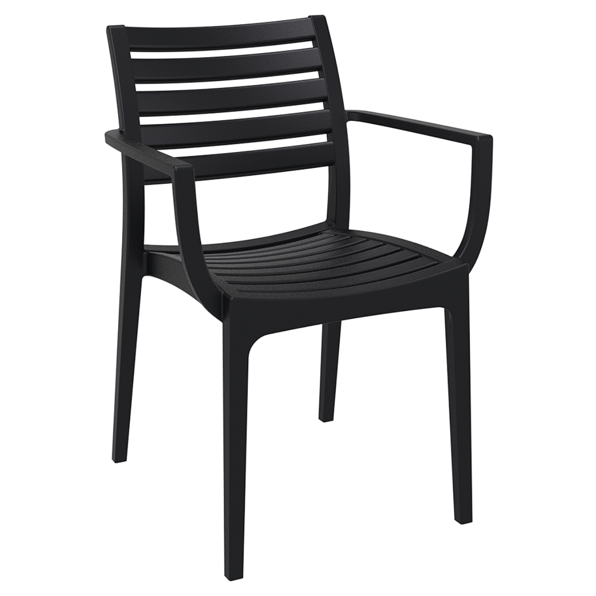 ST ARTEMIS Fekete design Műanyag kültéri szék