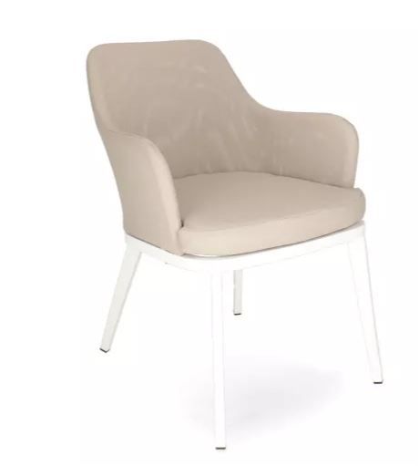 DL ARO P Taupe minimalista Tessil betétes kültéri szék