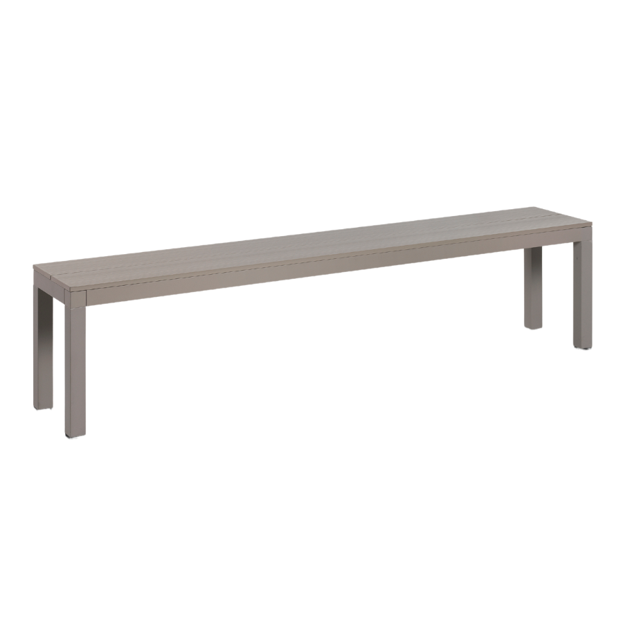 NARDI RIO BENCH ALU Taupe minimalista Pad