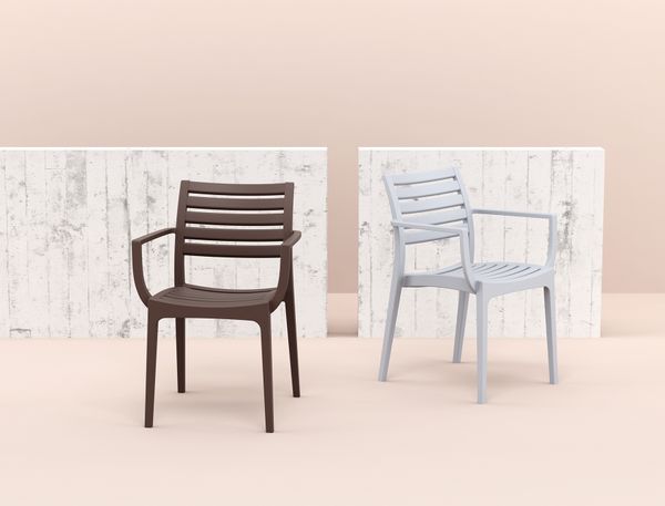 ST ARTEMIS Ezüst design Műanyag kültéri szék