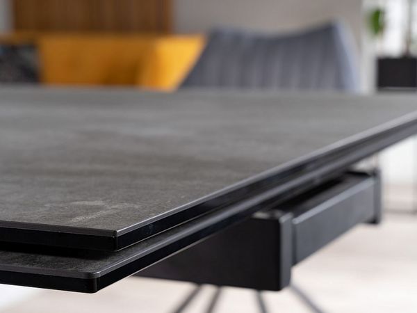 SI ALDO II Fekete design Bővíthető étkezőasztal