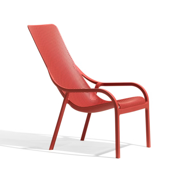 NARDI NET LOUNGE Piros design Műanyag kültéri szék