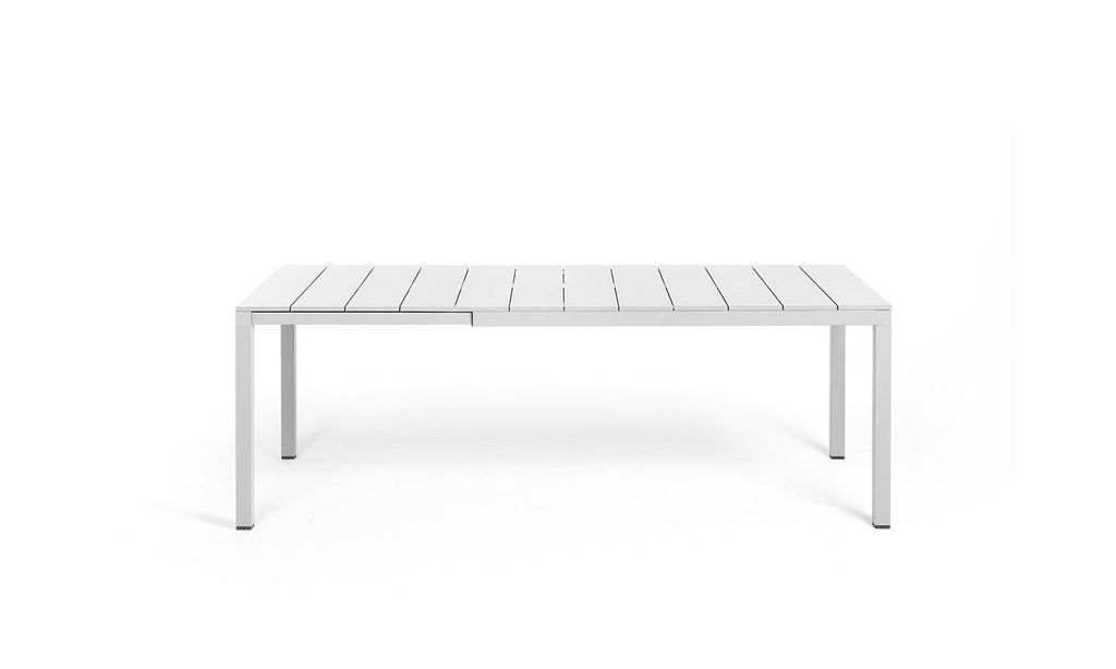 NARDI RIO 140 Fehér minimalista Kültéri komplett asztal