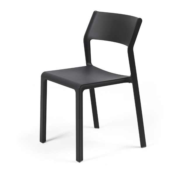 NARDI TRILL BISTROT Fekete minimalista Műanyag kültéri szék