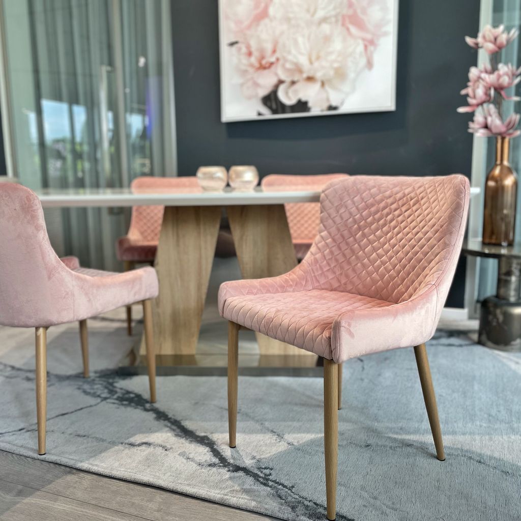 DL CRYSTAL Rózsaszín elegáns Kárpitos beltéri szék