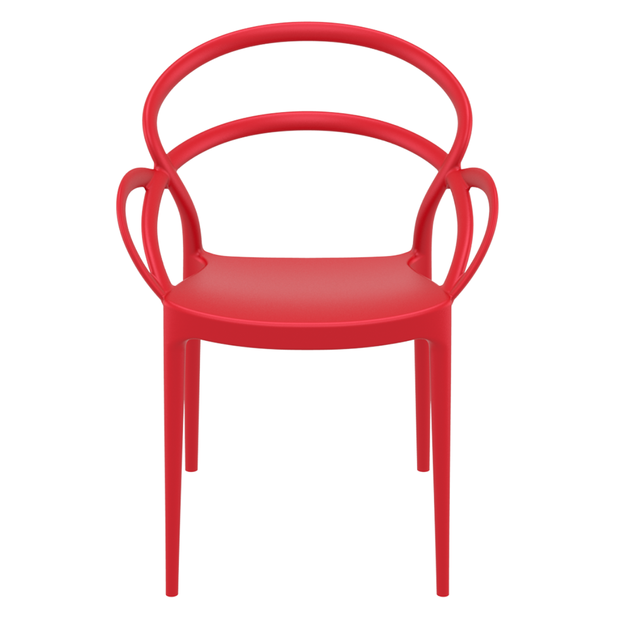 ST MILA Piros design Műanyag kültéri szék