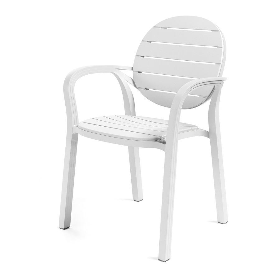 NARDI PALMA Fehér modern Műanyag kültéri szék