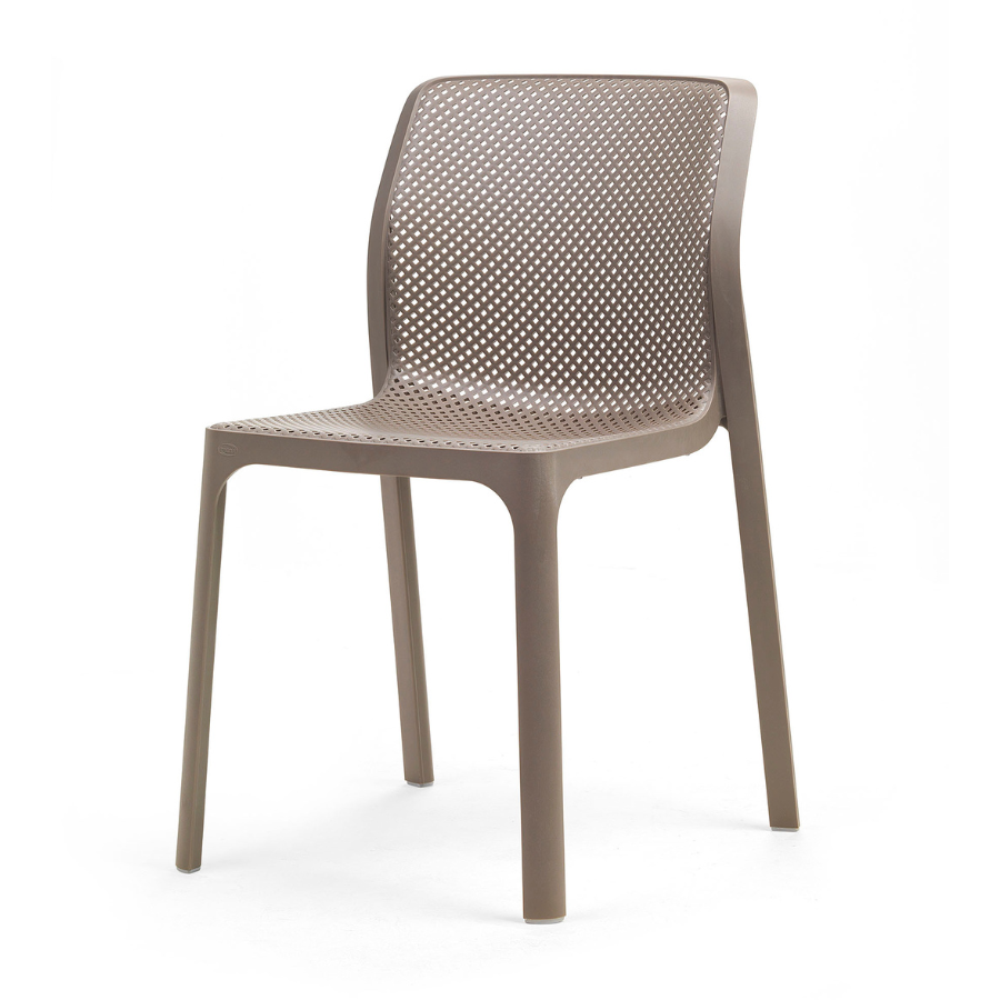 NARDI BIT Taupe minimalista Műanyag kültéri szék