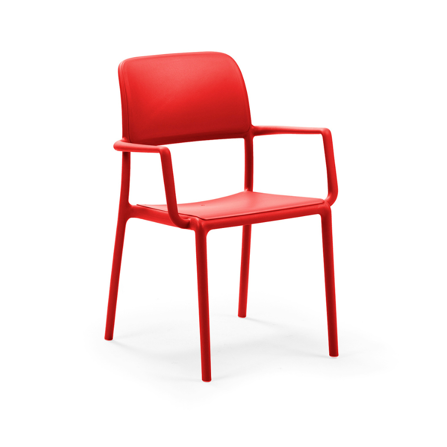 NARDI RIVA Piros klasszikus Műanyag kültéri szék