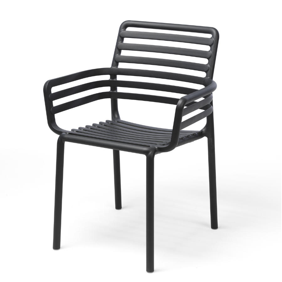NARDI DOGA Szürke design Műanyag kültéri szék