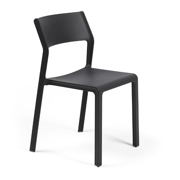 NARDI TRILL BISTROT Fekete minimalista Műanyag kültéri szék