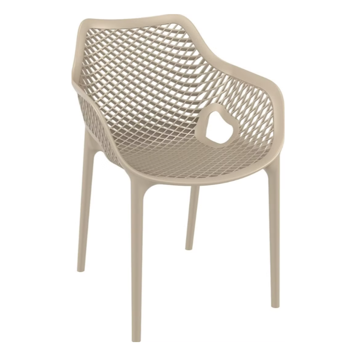 ST NET Taupe modern Műanyag kültéri szék