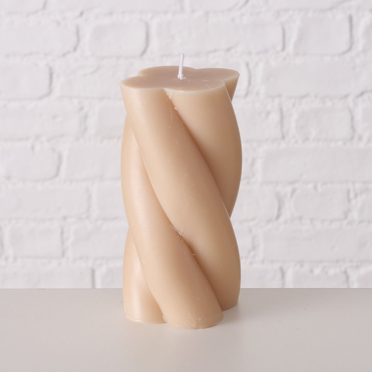 B TWISTER CANDLE Bézs modern Asztali dekoráció