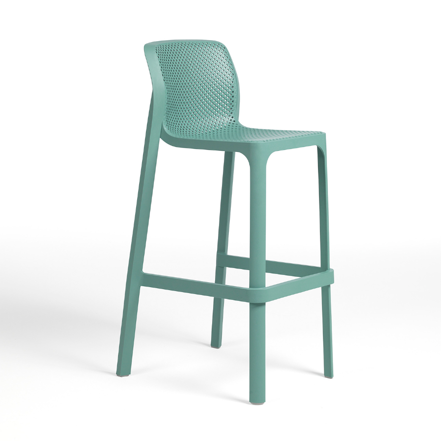NARDI NET STOOL Menta modern Műanyag kültéri bárszék