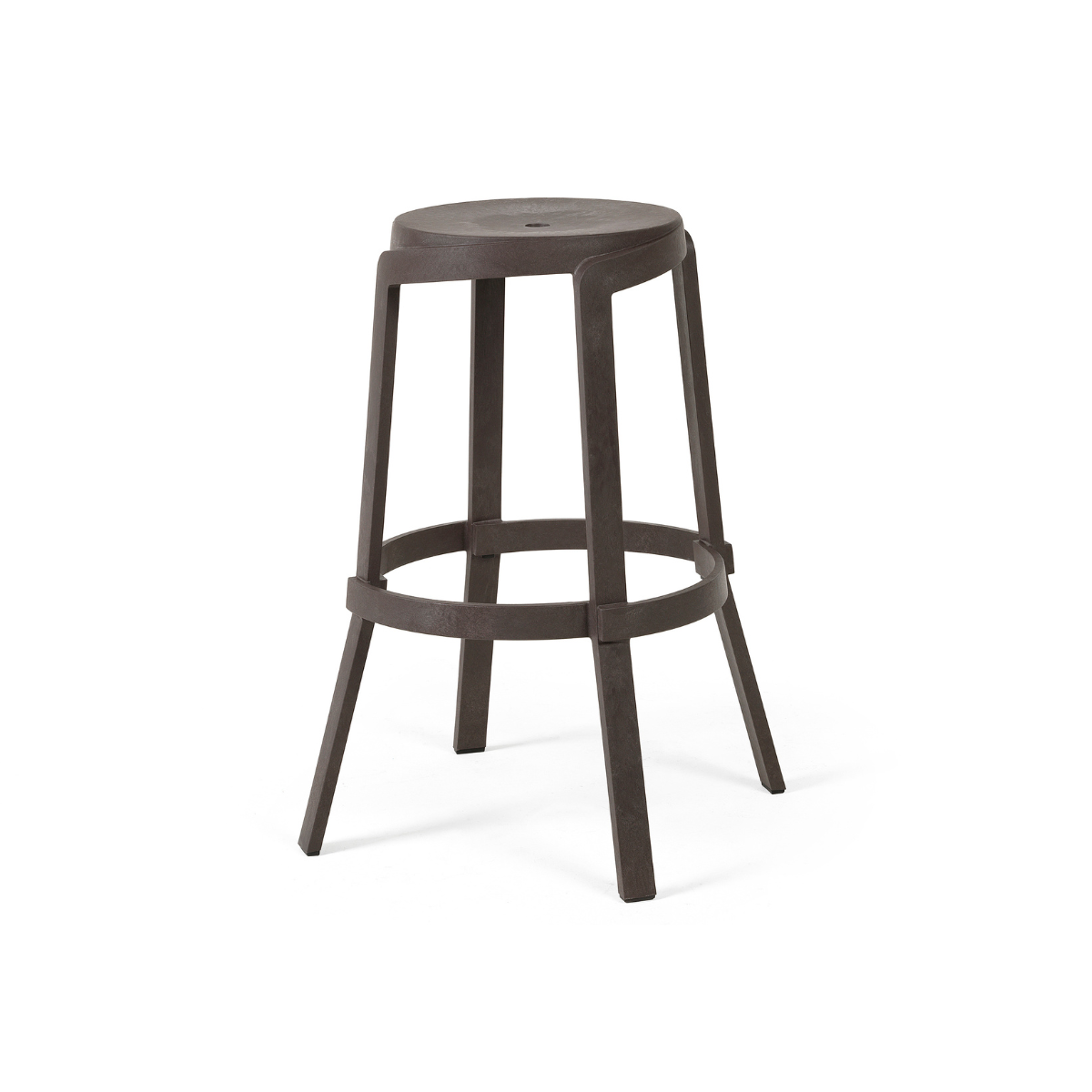 NARDI STACK MAXI Barna industrial Műanyag kültéri bárszék