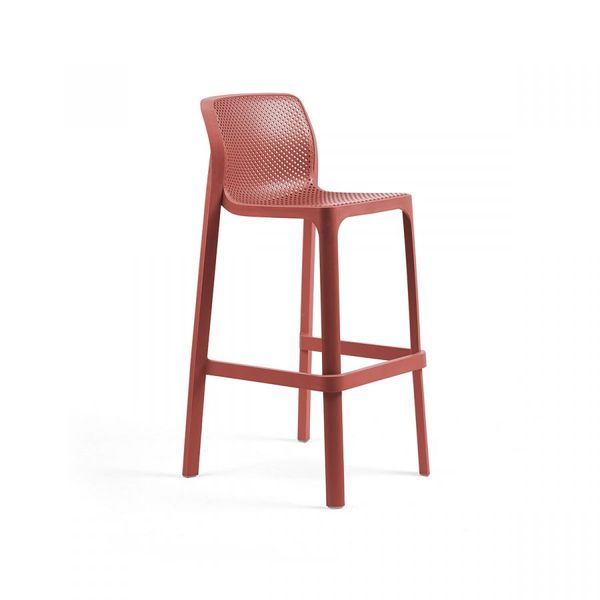 NARDI NET STOOL Több színben minimalista Műanyag kültéri bárszék