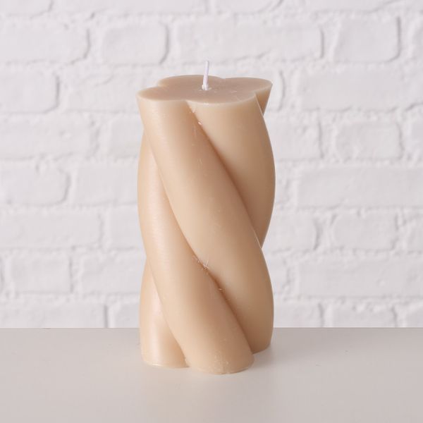 B TWISTER CANDLE Bézs modern Asztali dekoráció